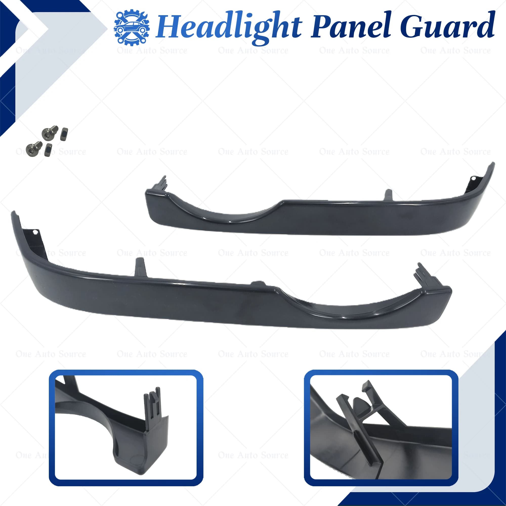 Front Headlight Cover Fendinebbia Frame for Land Rover Discovery 2 L318 1999-2004 DH000130LML DH000120 LML