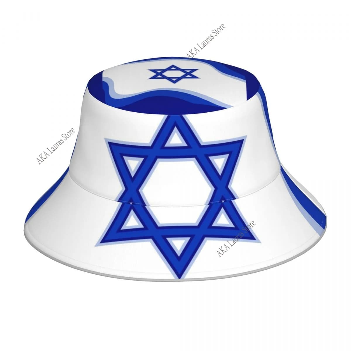 Cappello da pescatore riflettente con bandiera israeliana Cappelli estivi Cappello da pescatore Cappelli pieghevoli per protezione solare da donna