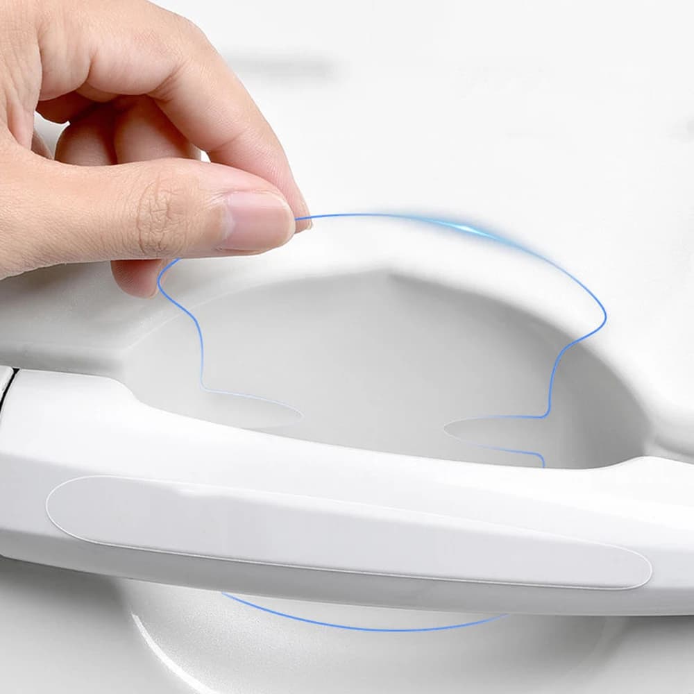 8Pcs Auto door handle bowl anti-scratch adhesive body shop strip anti-corrosion protective film for car door bowl