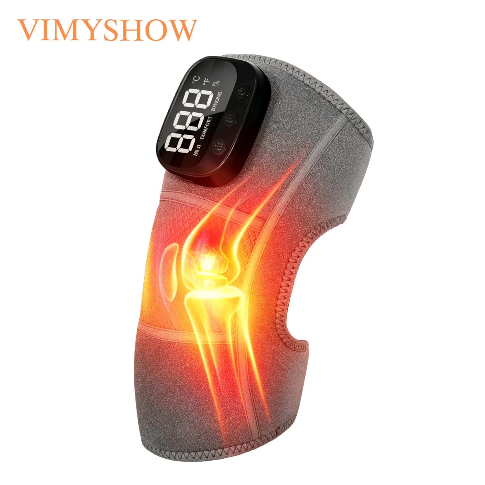 Massaggiatore per Ginocchia Senza Fili, Cintura di Supporto con Vibrazione per Ginocchia e Spalle, Fascia per Articolazioni, Dispositivo per la Cura del Ginocchio e il Rilassamento Muscolare