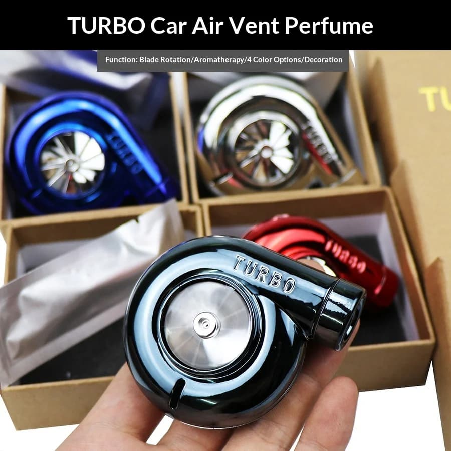 Profumo per Auto con Diffusore a Turbo - Fragranza Solida per Bocchette d'Aria Auto - Profumatore per Veicoli - Decorazione e Deodorante per Interni