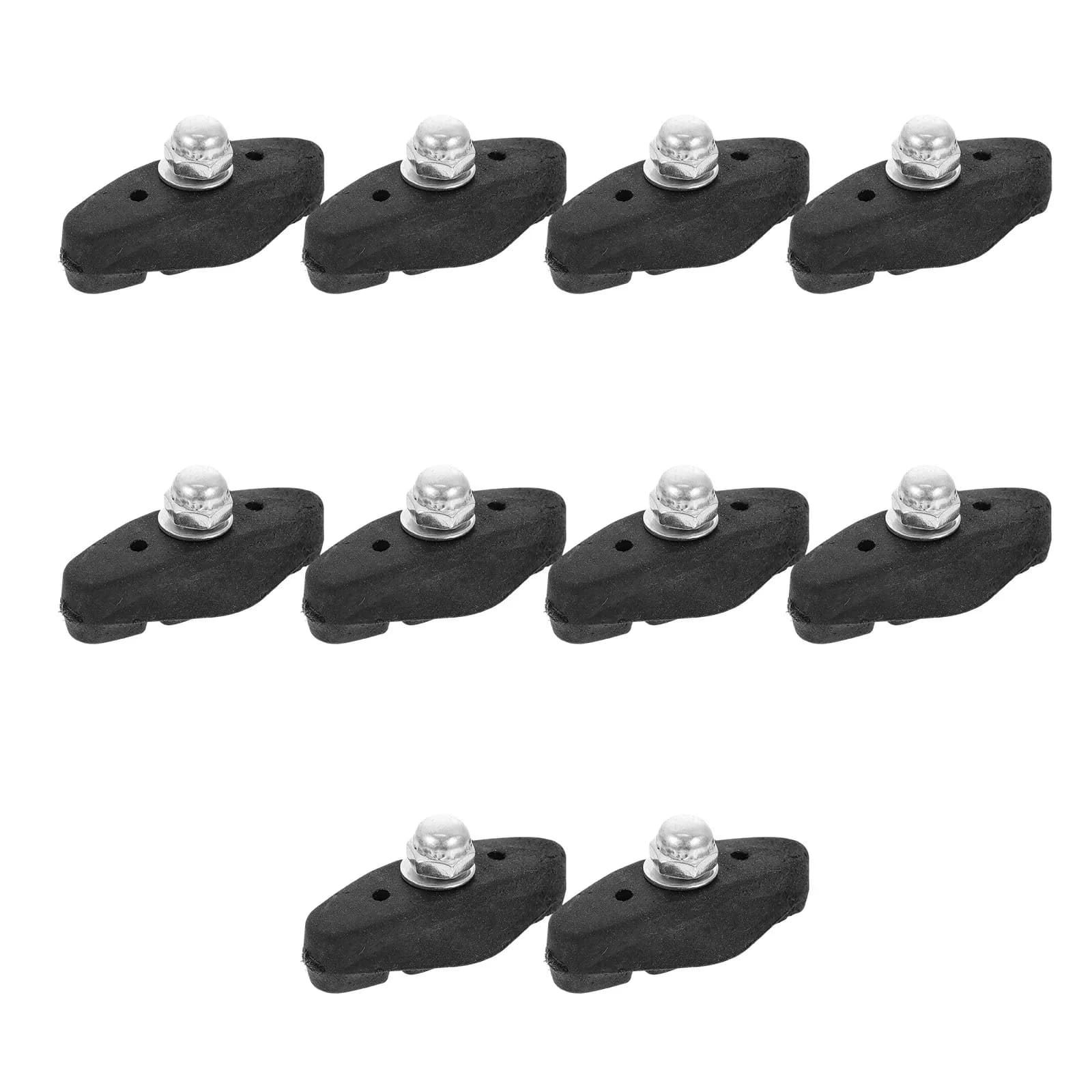 10Sets Bike Brake Blocks Exquisite Workmanship Angled Tip Mud Moisture Sweeping Dual Compound Stopping Power for Road City