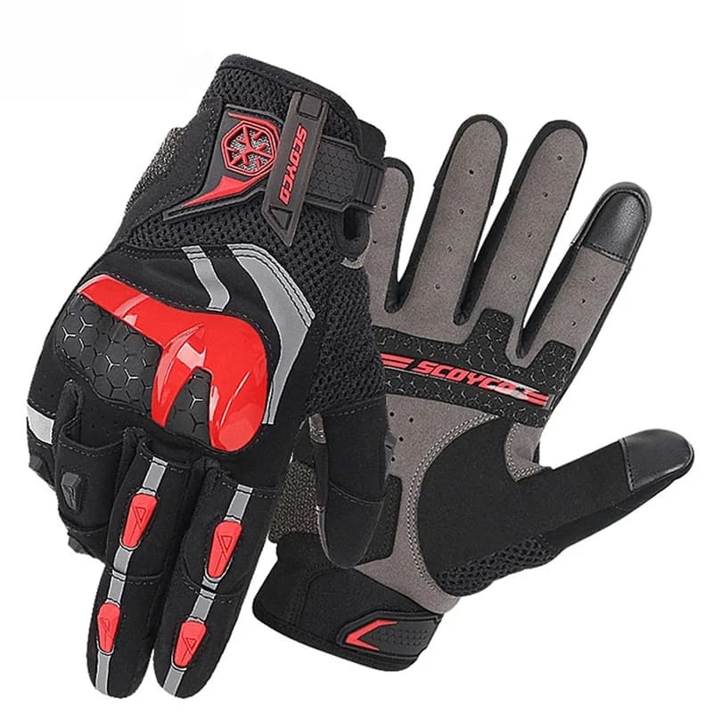 SCOYCO Guanti da equitazione estivi per moto Maglia traspirante per moto Funzione touch Moto Guanto da motocross Off Road Racing Cycling Men