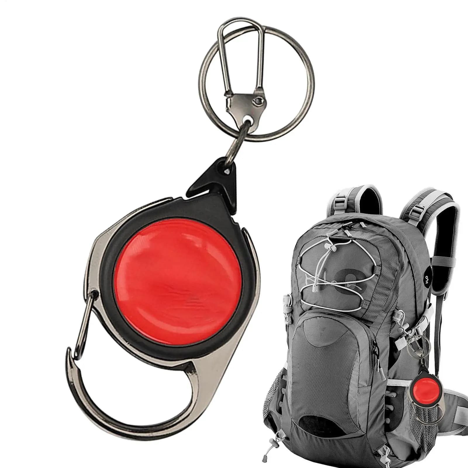 Divaricatore retrattile per pesca a mosca Portachiavi con fibbia Porta forbici da pesca Portachiavi con moschettone portatile con molla forte