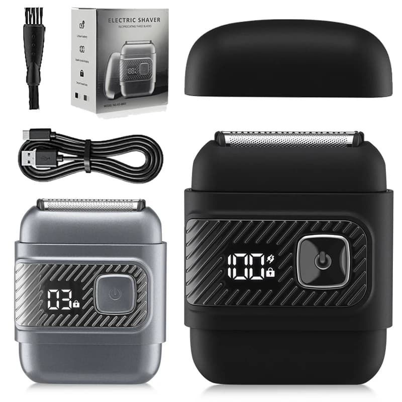 Sweker Electric Foil Shavers for Men Mini Electric Razor for Beard/Face with 3 Floating Blades LED Display Cordless Face Shaver