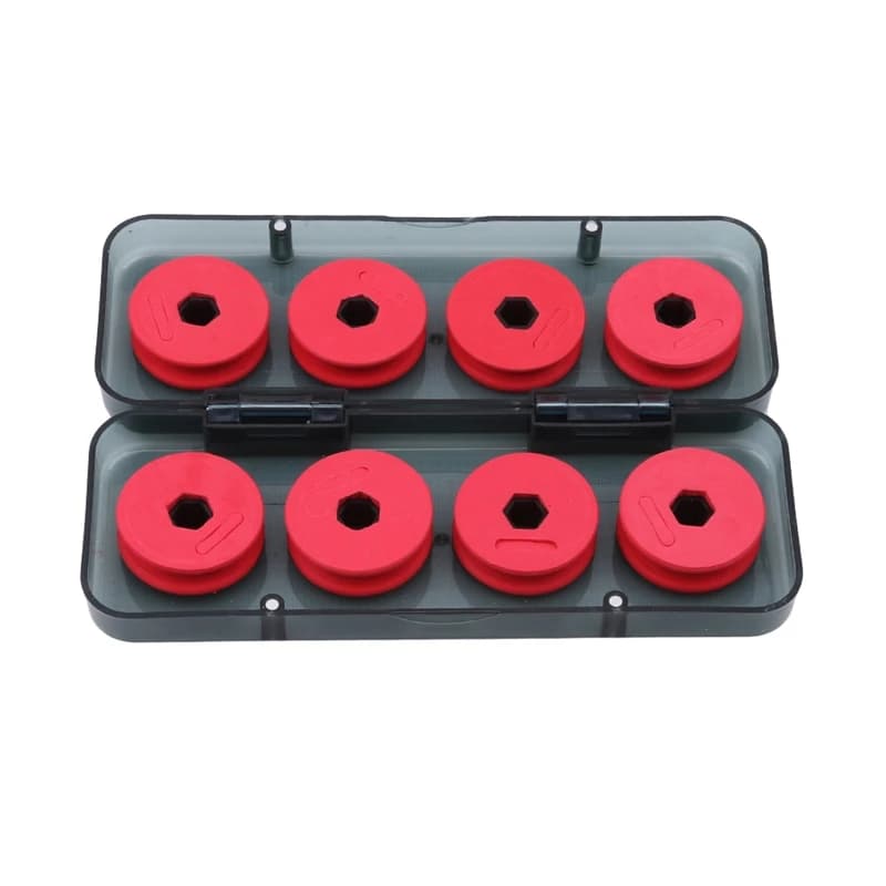 8/16pcs spools foam line box wrap fishing shaft rear hook rig esca case for bait fishing equipment