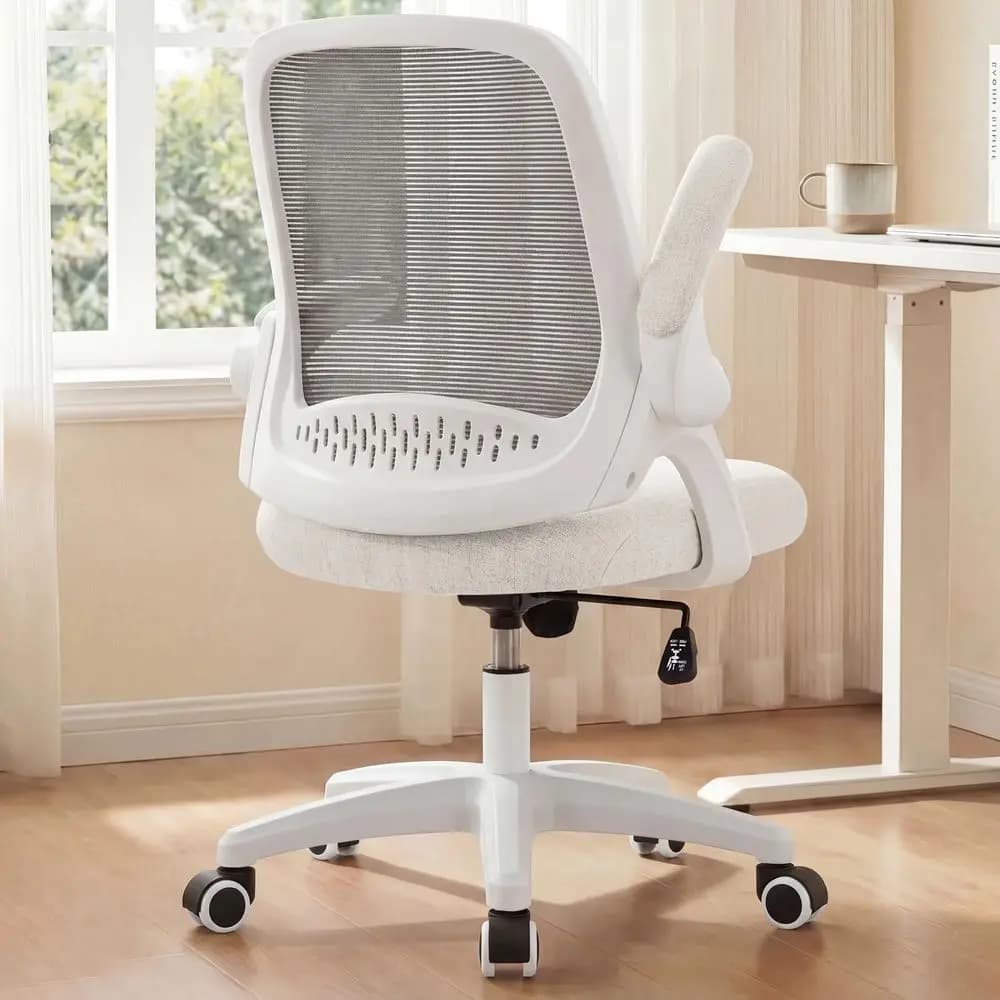 Office Desk Gaming Ergonomic Computer Chair with Lumbar Back Support Adjustable Height Swivel Rolling Wheels Flipup Arms Mesh C