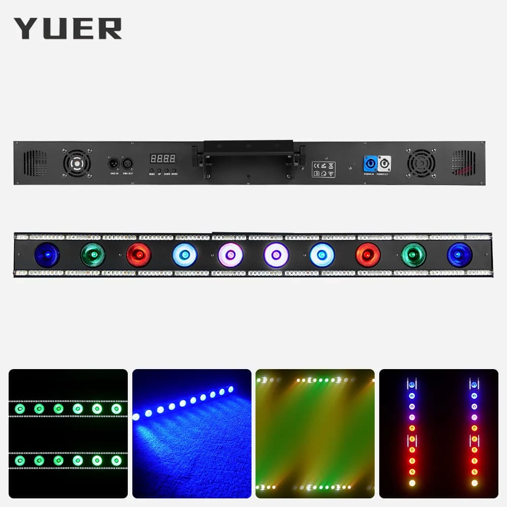 10X40W LED RGBW Punto di controllo Wash Pixel Bar Light con anello SMD effetto stroboscopico DMX512 per DJ Disco party wedding bar club