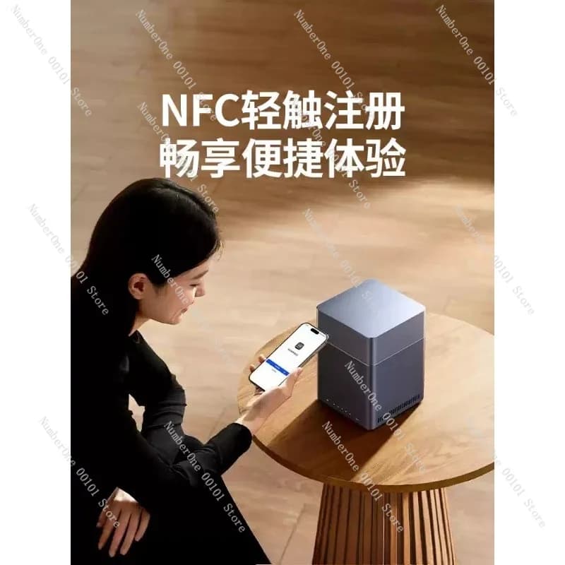 4-Bay Desktop NAS Diskless, 120TB Max Capacity Home Server, Remote Access AI Photo Album, 8GB RAM 2.5GbE Network Storage