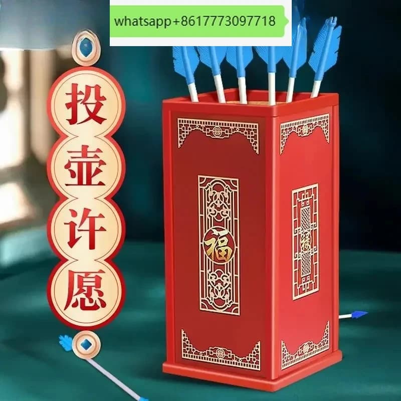 Gioco di Lancio della Freccia con Catapulta in Stile Classico Cinese, Gioco Interattivo per Feste Familiari e Multigiocatore, Divertimento con Freccia e Piuma