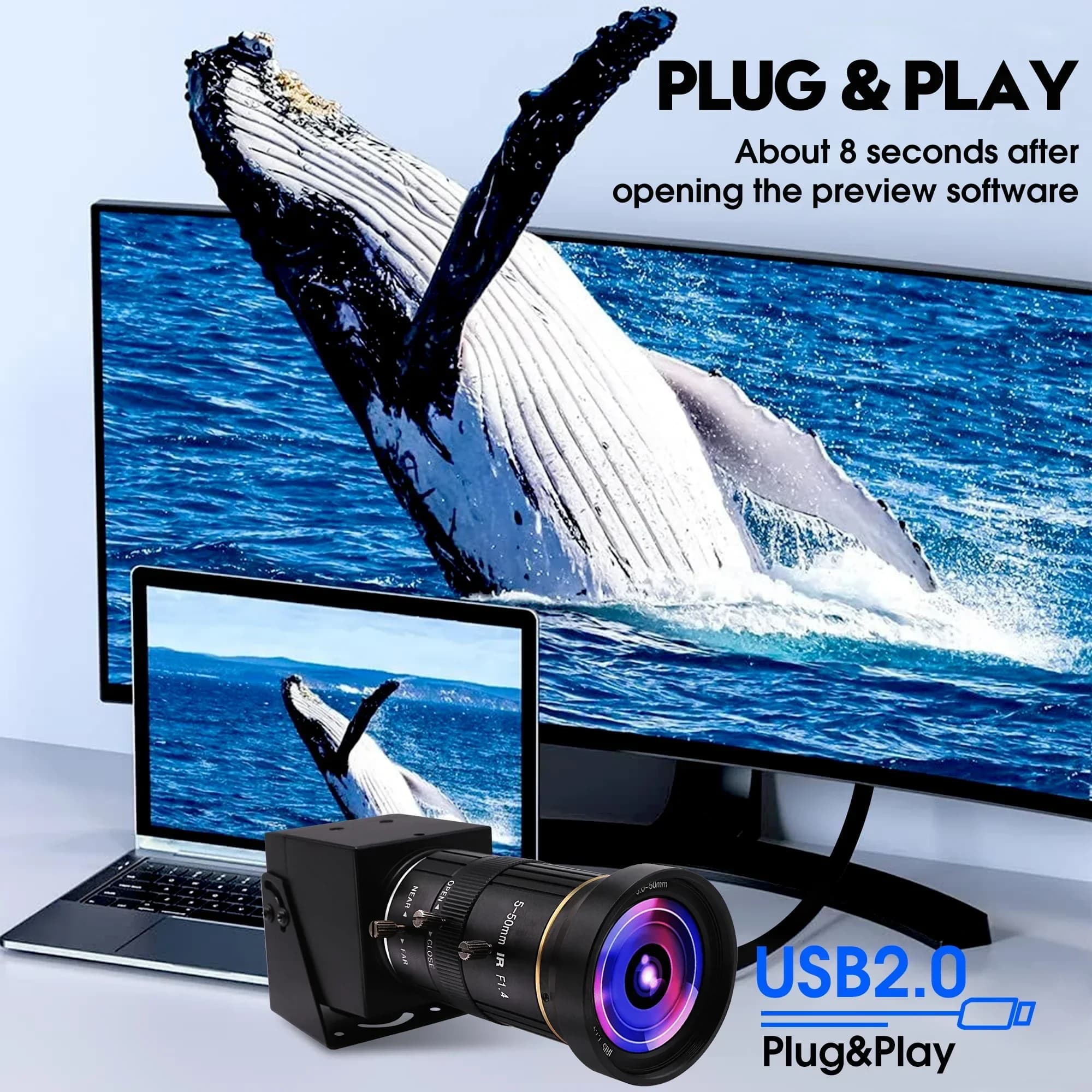 4K H.265 H.264 MJPEG IMX415 with 10X zoom for live streaming, HDMI ELP Premium 2026 camera with 5-50mm lens