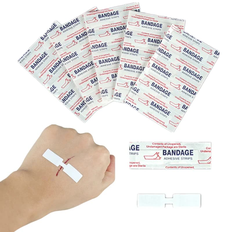 20 Pz/set All'aperto di Primo Soccorso Medicazione Della Ferita Patch Sutureless Cerotto Piccolo Gesso 4.5*1 cm/7*1.2 cm Bende Adesive Kit