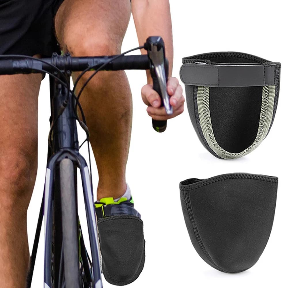 1 paio di caviglie antivento per bici da strada copri dita ciclismo copriscarpe isolamento termico copriscarpe per bicicletta da strada scaldapiedi per bici