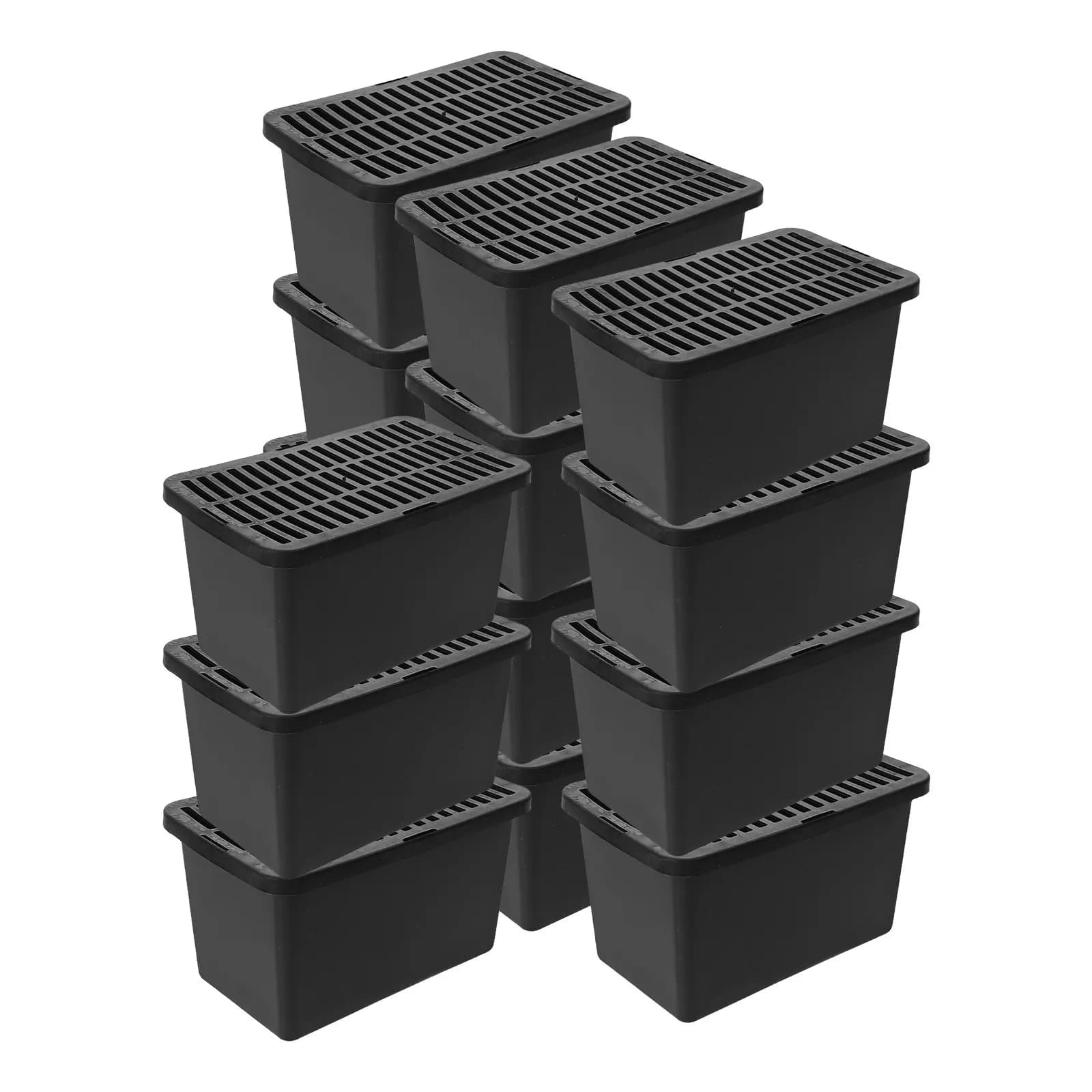Set di 15 Contenitori per Trasporto Animali, Scatole Portatili in Plastica per Piccoli Animali, Contenitori per Allevamento e Viaggio, Recipienti per Alimentazione Rettili con Coperchio Traspirante