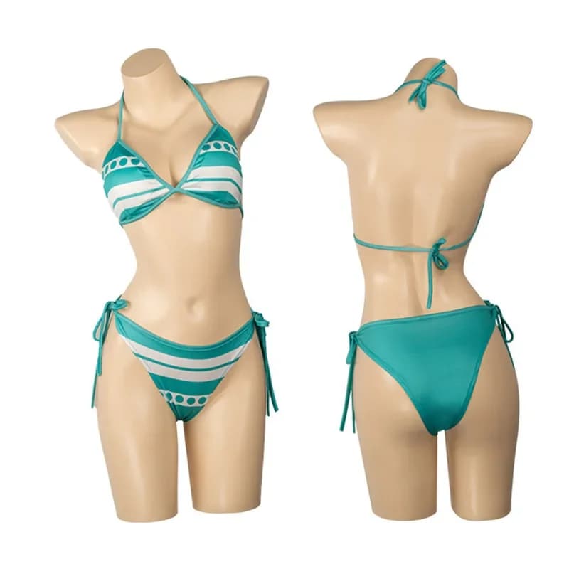 Anime Cosplay Nami Costume da bagno Ragazza sexy Bikini Costume cosplay Bretelle Intimo Nuoto Reggiseno per feste Accappatoio Abito kimono