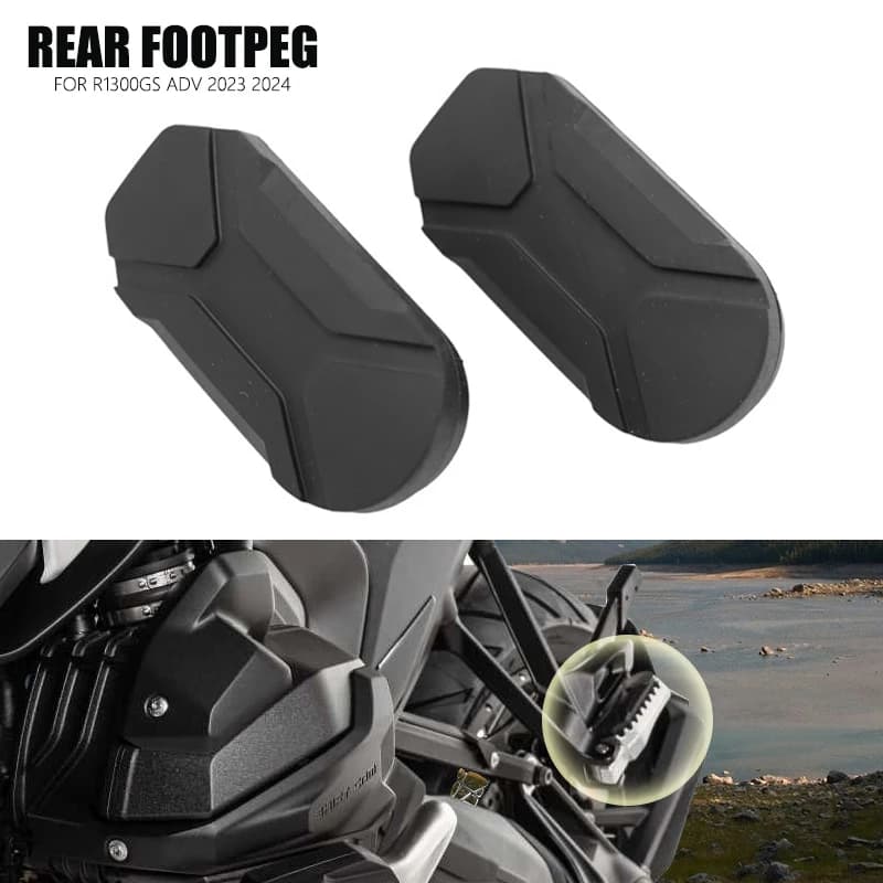 Pedane Posteriori R1300GS per BMW R 1300 GS 1300GS ADV Adventure 2023-2025, Copertura in Gomma per Poggiapiedi Passeggero Moto