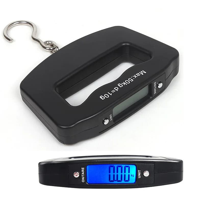 Bilancia per bagagli da viaggio da 50 kg/10 g Bilancia elettronica portatile portatile con gancio Bilancia in grammi Consegna espressa Bilancia da pesca portatile