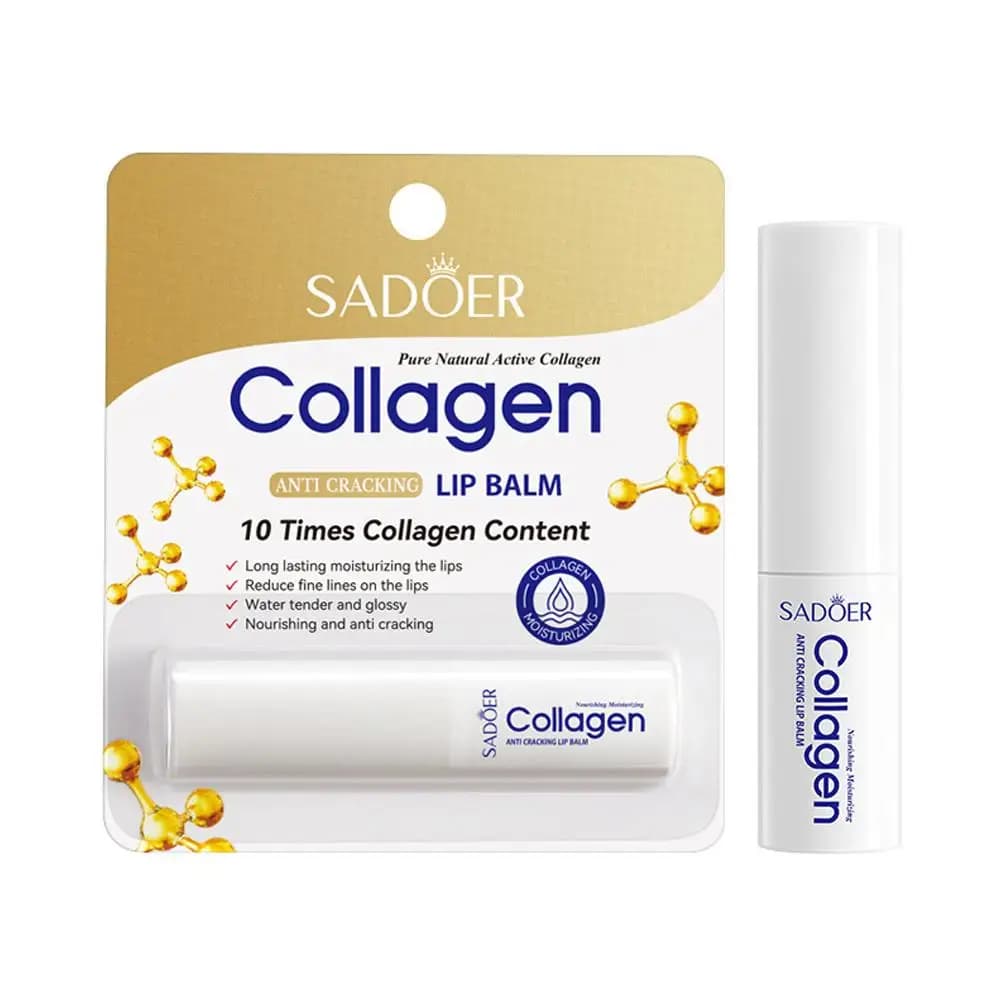 Balsamo per labbra al collagene Anti Cracking Schiarente Riparazione Nutriente Rossetto idratante Labbra Cura della pelle Rossetto idratante 10 pezzi