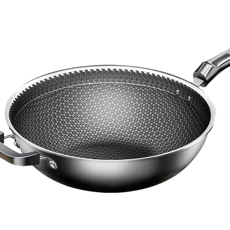 32 cm pan, stainless steel pan Non-stick pans Chef pans Wok pan for gas induction ceramic stoves