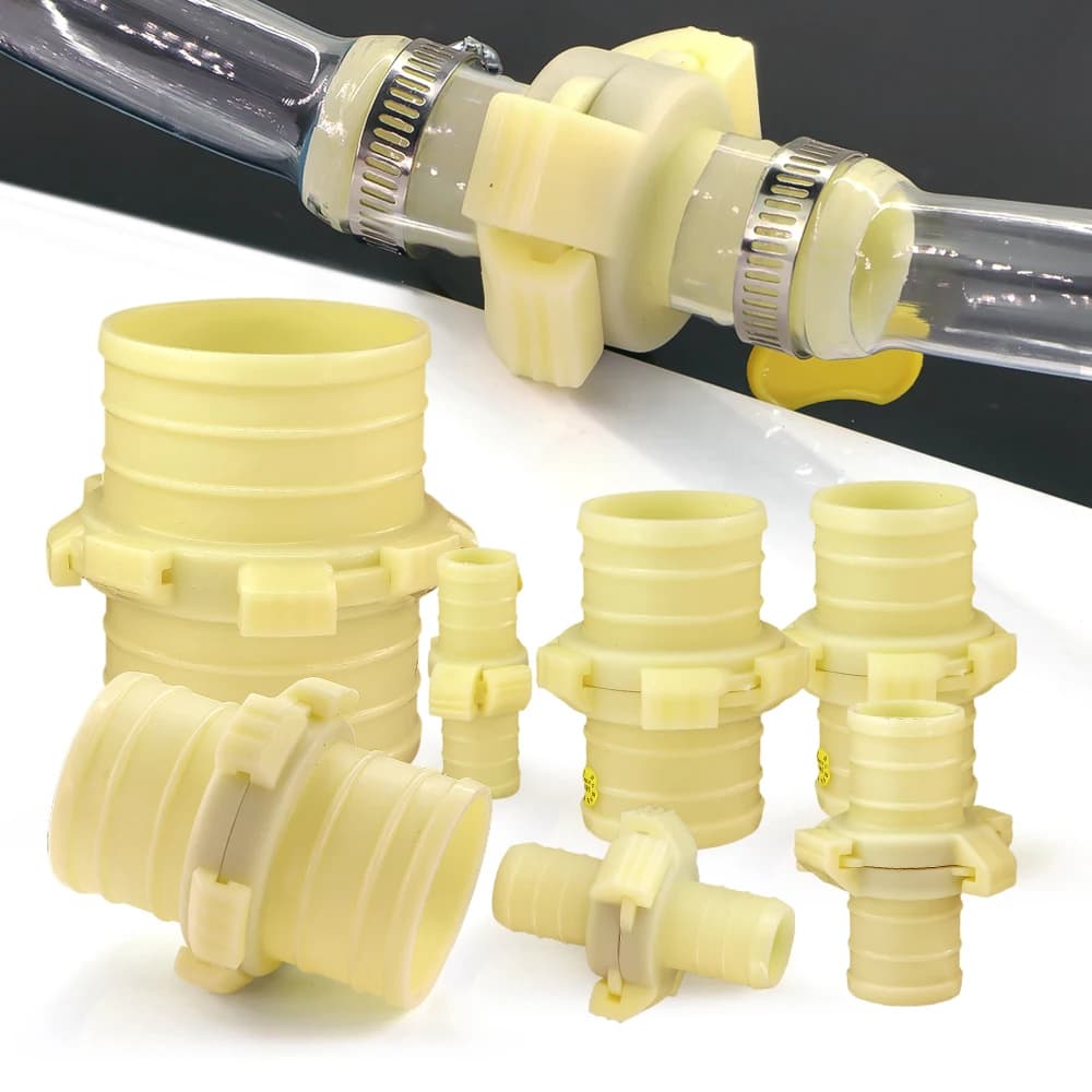 25/32/38/50/63/75/100mm Garden Irrigation Pipe Adapter ABS Plastic Quick Connector Agriculture Irrigation Pipe Connect Repair