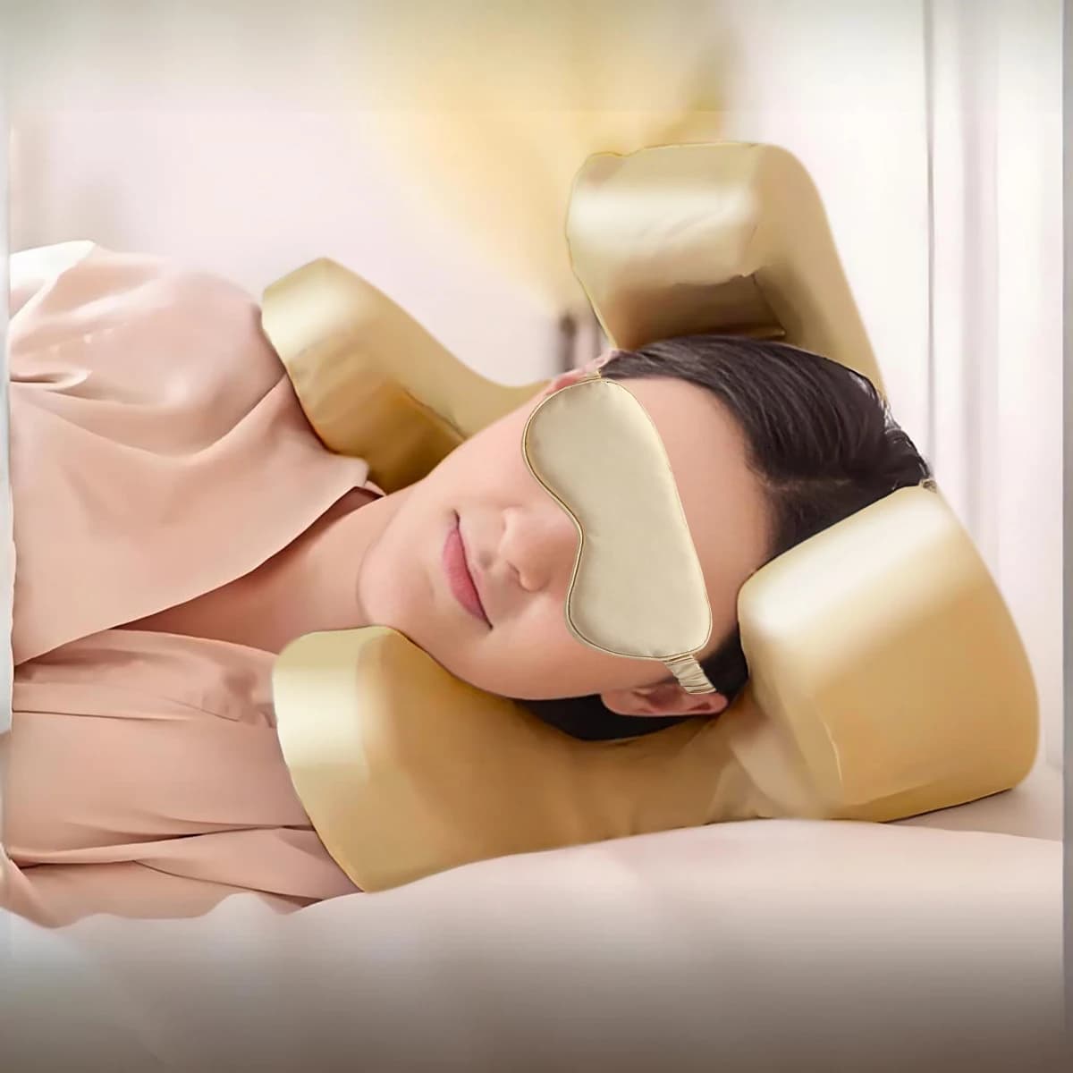 Cuscini di bellezza antirughe per il viso Cuscino per massaggio Cuscino per il sonno laterale Antirughe Cuscini per il sonno di bellezza di supporto Design igienico