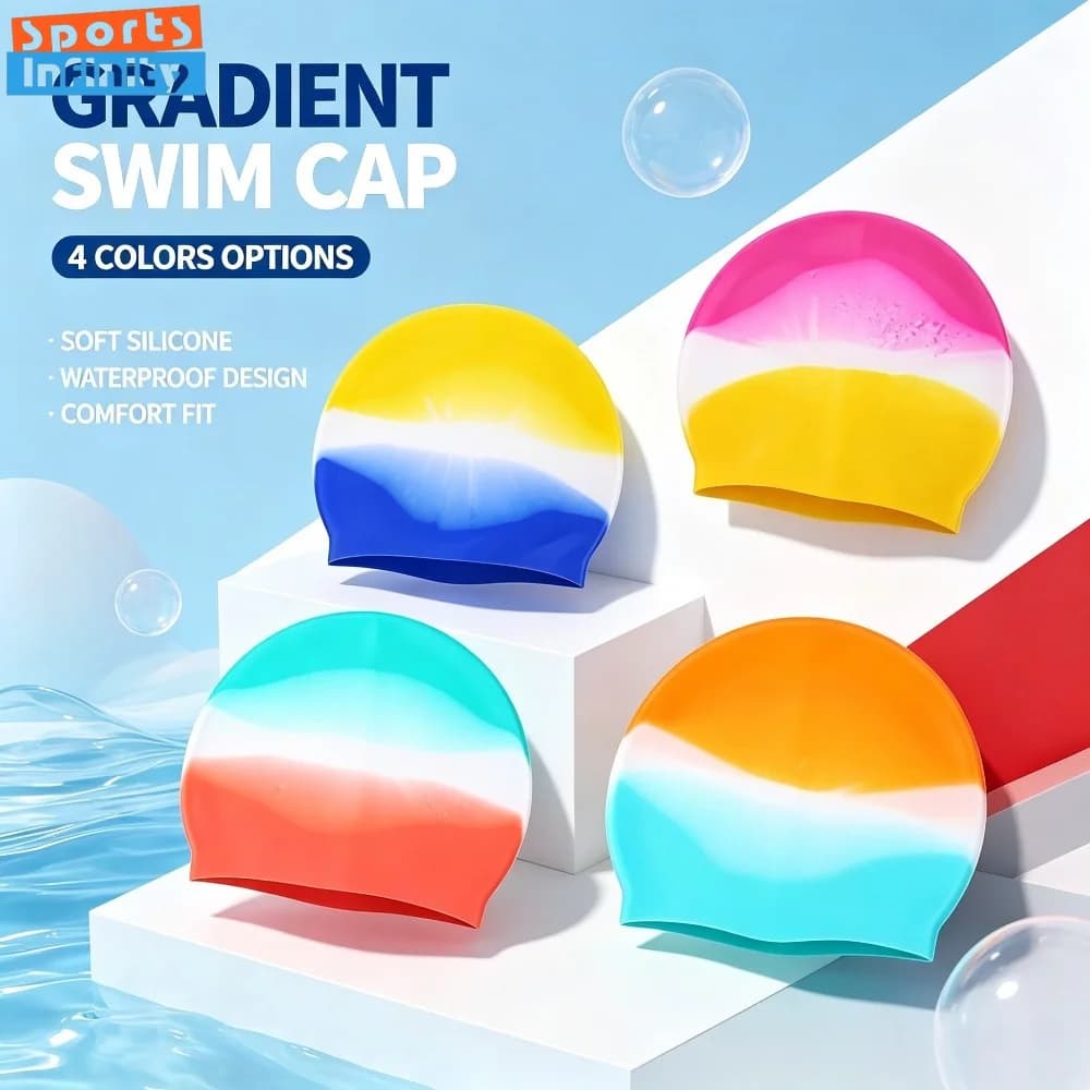 Silicone Swim Cap for Adults Men Women Swimming Hat for Pool Training Waterproof