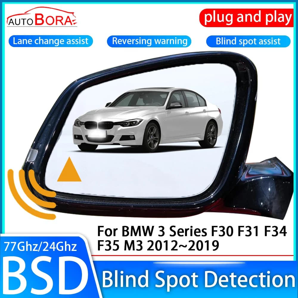ZhuCamX Sistema di rilevamento punto cieco per auto Sensore BSD Monitoraggio specchietto retrovisore per BMW Serie 3 F30 F31 F34 F35 M3 2012 ~ 2019
