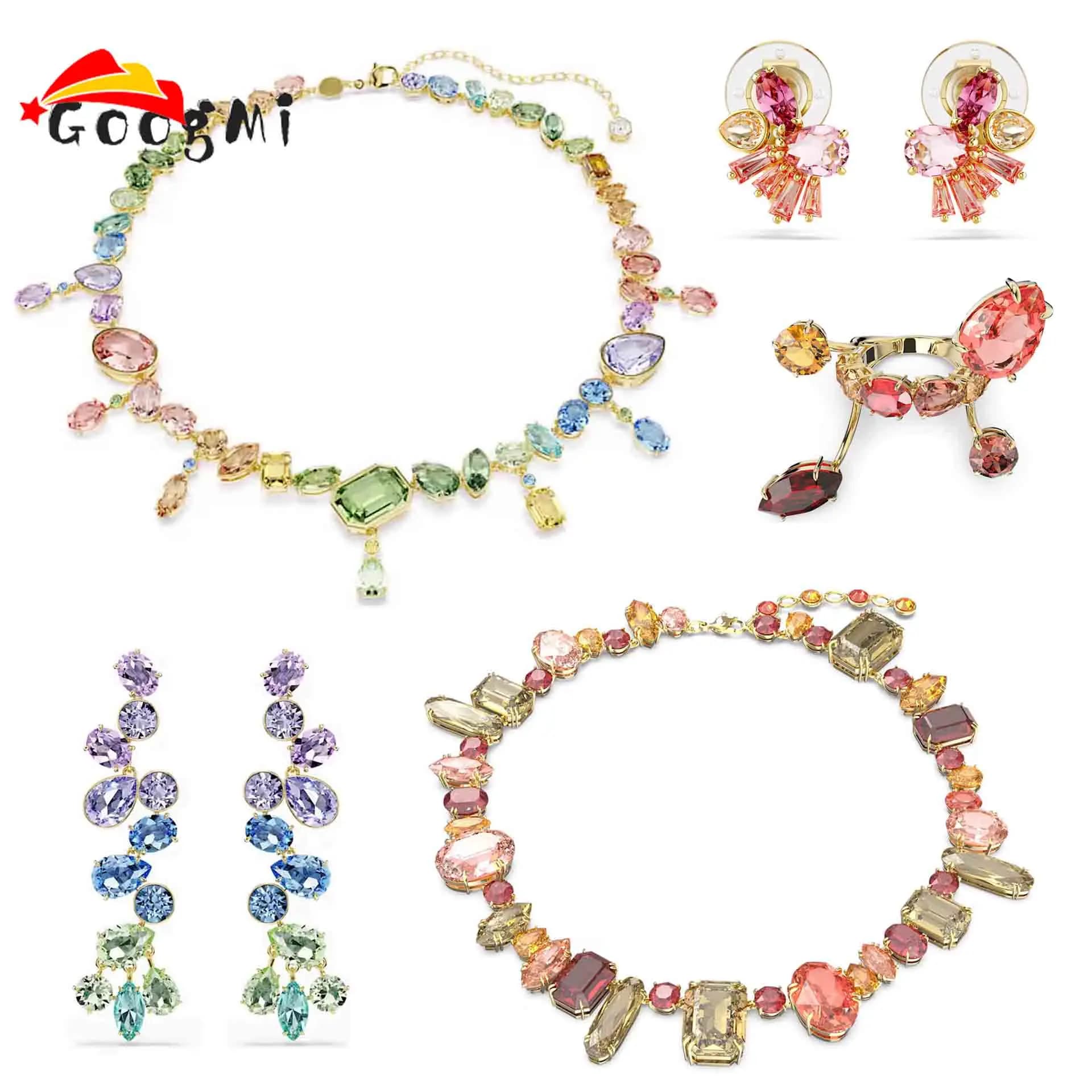 2026 New Cut Teardrop Crystal for Women Jewelry Set Luxury Sparkling Candy Necklace Earrings Bracelet Ring