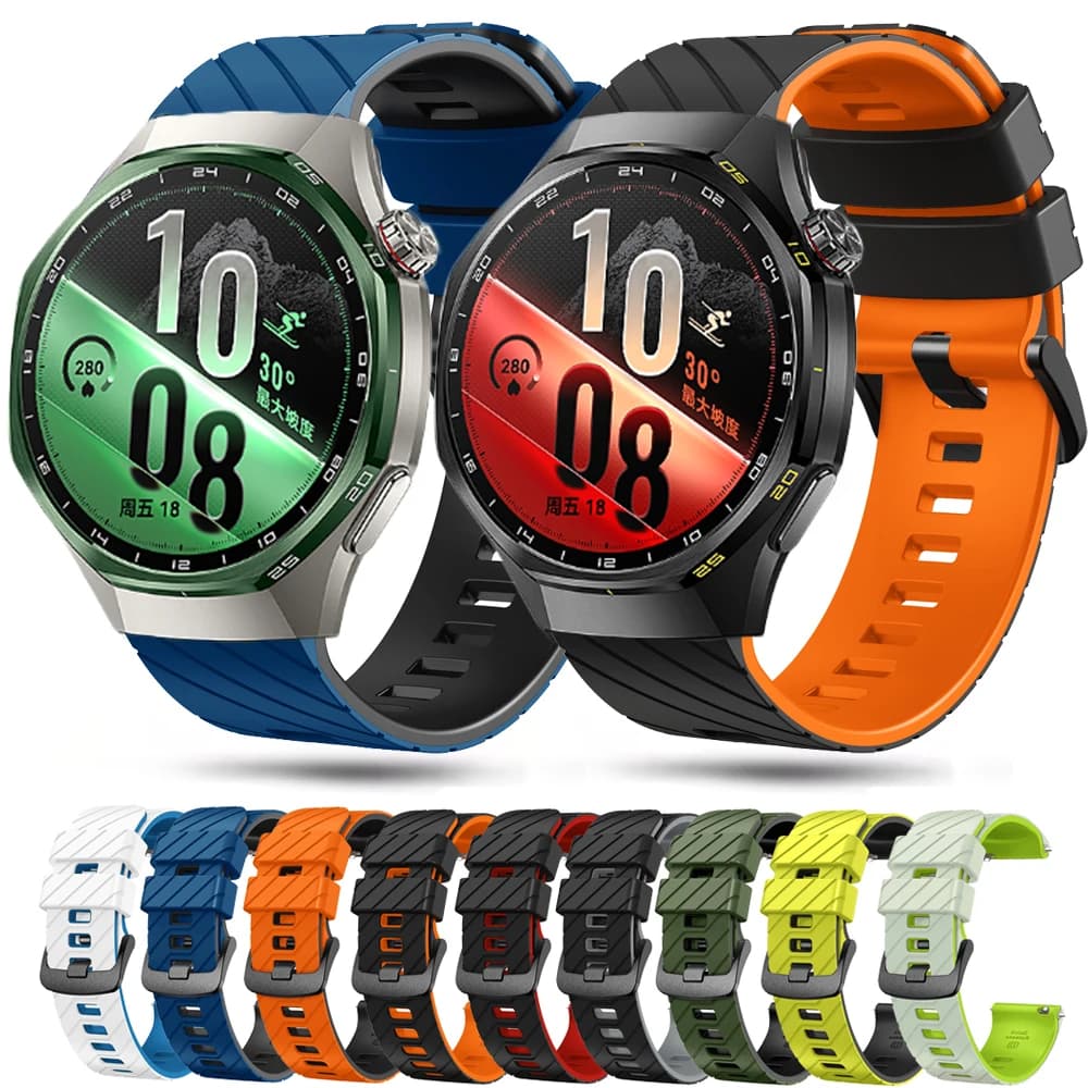 Official 22mm woman man Silicone Strap For HUAWEI WATCH GT 7 GT6 GT5 GT4 46mm/HUAWEI GT7 Pro 4 5 Pro GT 2Pro 46mm Band Bracelet