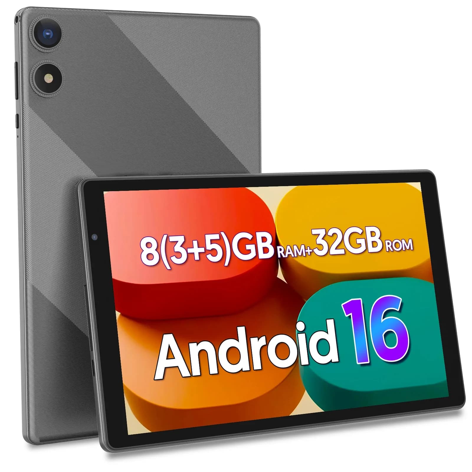 Tablet PC da 10 pollici Versione Globale | Android 16 | Processore a 5 core | 4GB (2+2) di RAM / 32GB di ROM | Batteria da 6000mAh | Tipo-C | WiFi 6