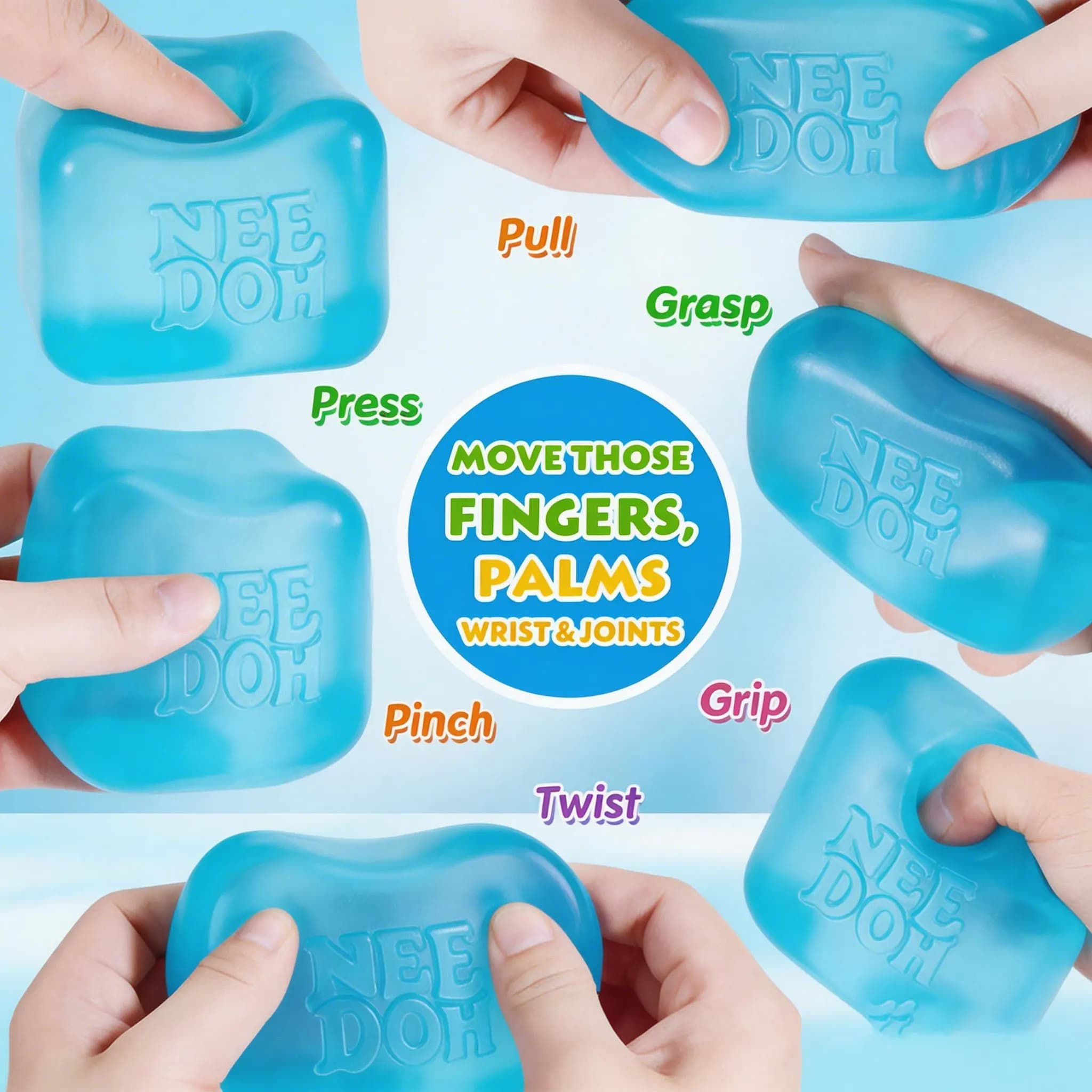# # # Nee Doh Nice Cube Super Solid Squishy: Giocattolo Antistress Morbido e Spremibile per Ufficio, Ansia, Bambini e Adulti - Regalo Perfetto