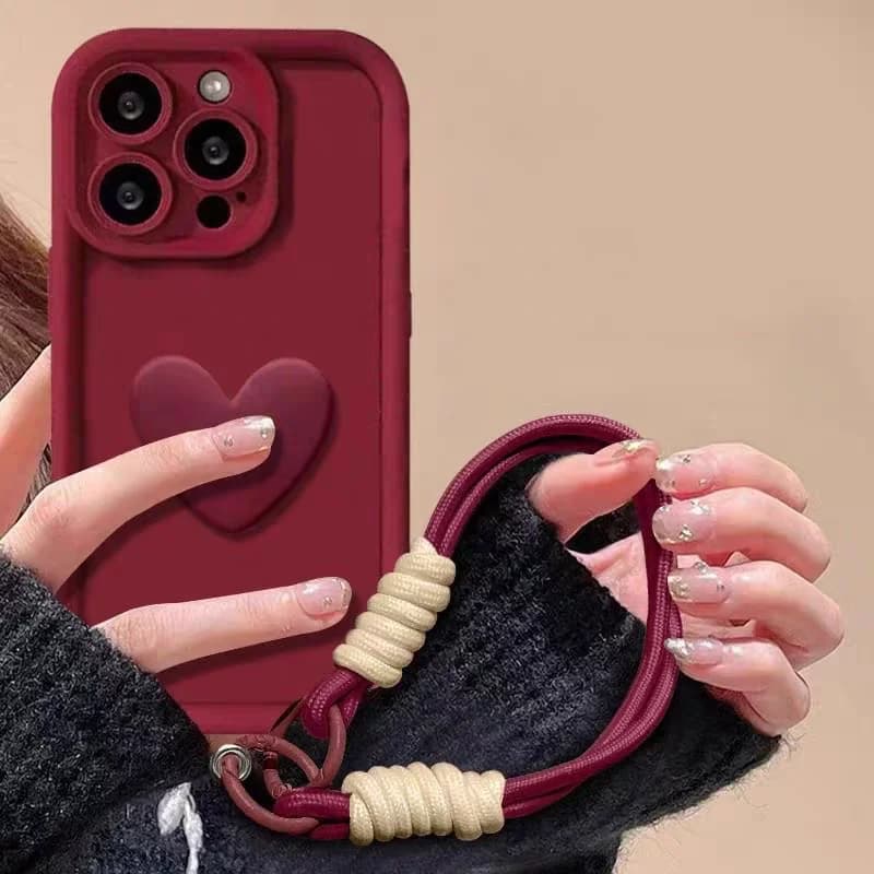 Per Honor X5B Custodia Honor X5b Plus Custodia per telefono Honor X5b X5B Plus Love Heart con cinturino Hnad Cover posteriore in silicone morbido opaco