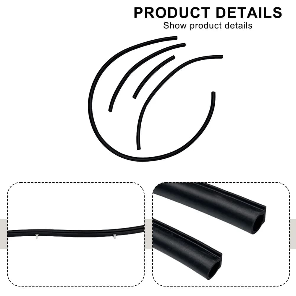 Rubber Trim Weatherstrip Weatherproofing For Hood Replacement Installation Wear-resistant Made For 2001-2006 Models