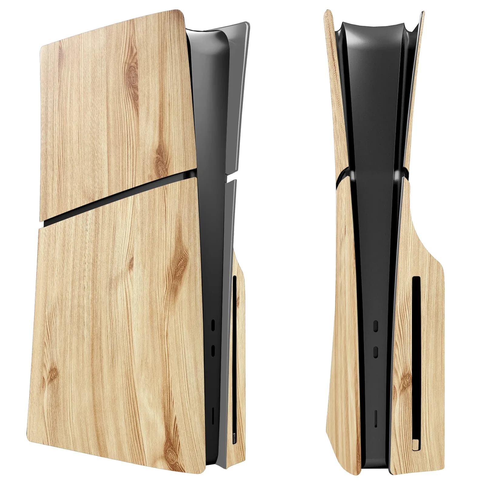 Piastra frontale color legno per la nuova copertura di ricambio sottile PS5 Accessori per piastra custodia Shell per PS5 Slim Disc Edition