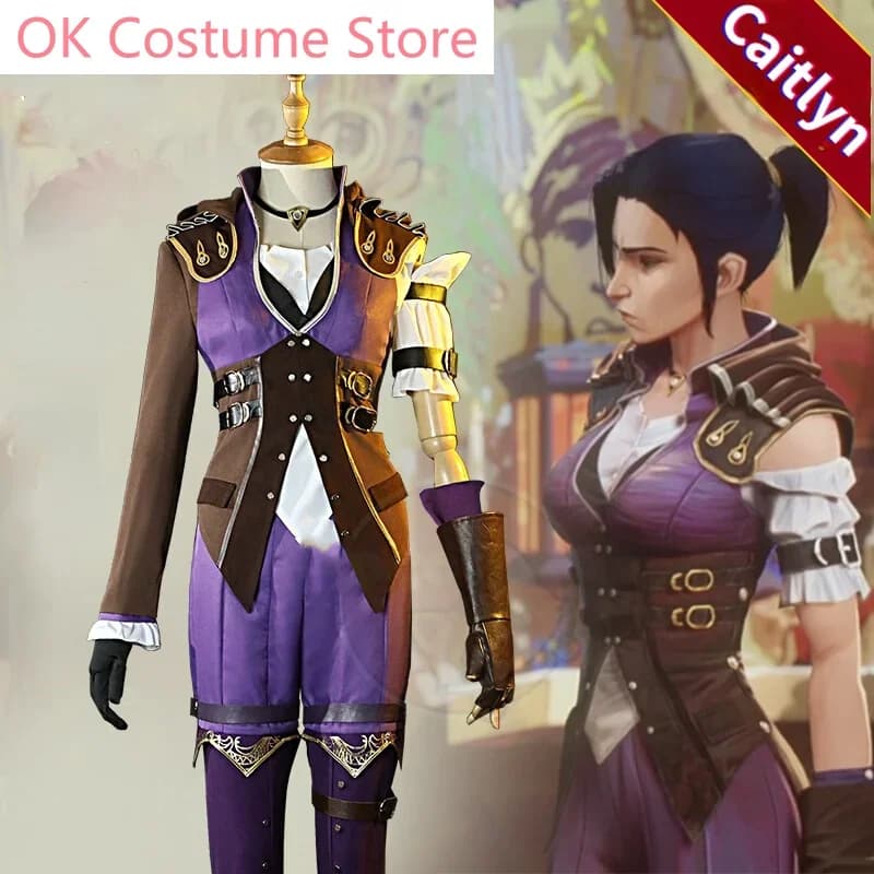 CosplayGame Arcane Caitlyn Costume Cosplay Gioco Cos s Arcane Cos Arcane Caitlyn Costume e Parrucca Cosplay