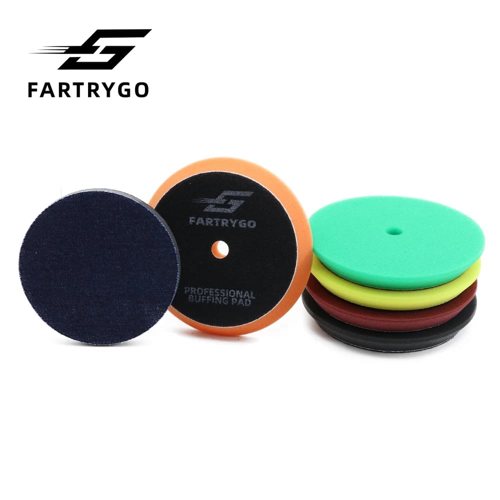Fartrygo 5Inch Car Polishing Kit Car Polish Buffing Pad Abrasive Disc Sponge Foam Pads Auto Care Repair Tools Wax Detailing Pads
