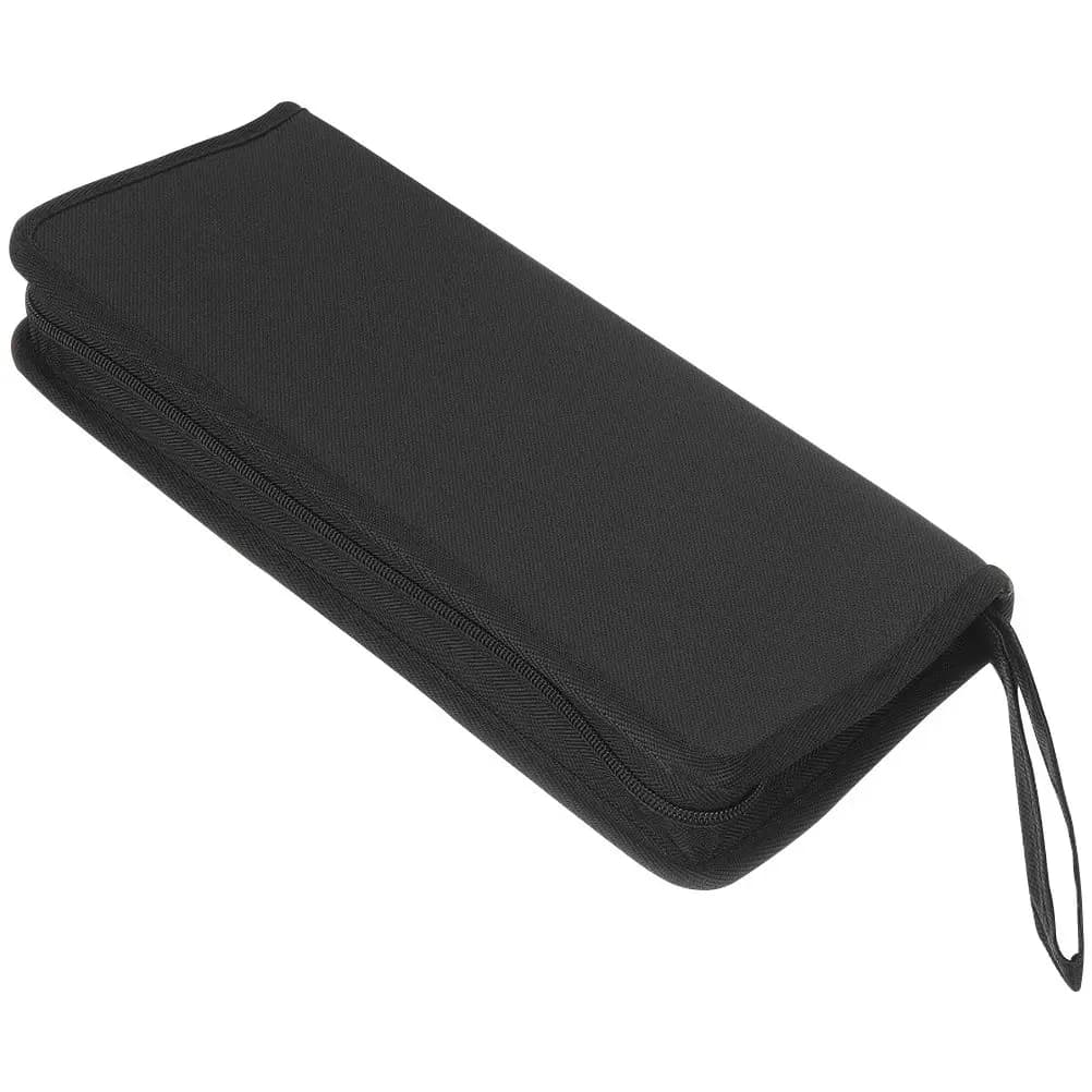 Borsa Porta Attrezzi in Tessuto Oxford per Riparazione Chitarra, con Cerniera e Cinghia da Polso, per Plettri, Corde, Chiavi, Pinze, Cacciaviti