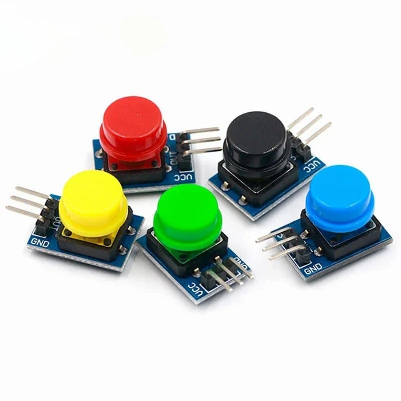 50 pcs 12X12 MM Large key module large button module large module light tactile switch module with hat High level output For arduino or more 3