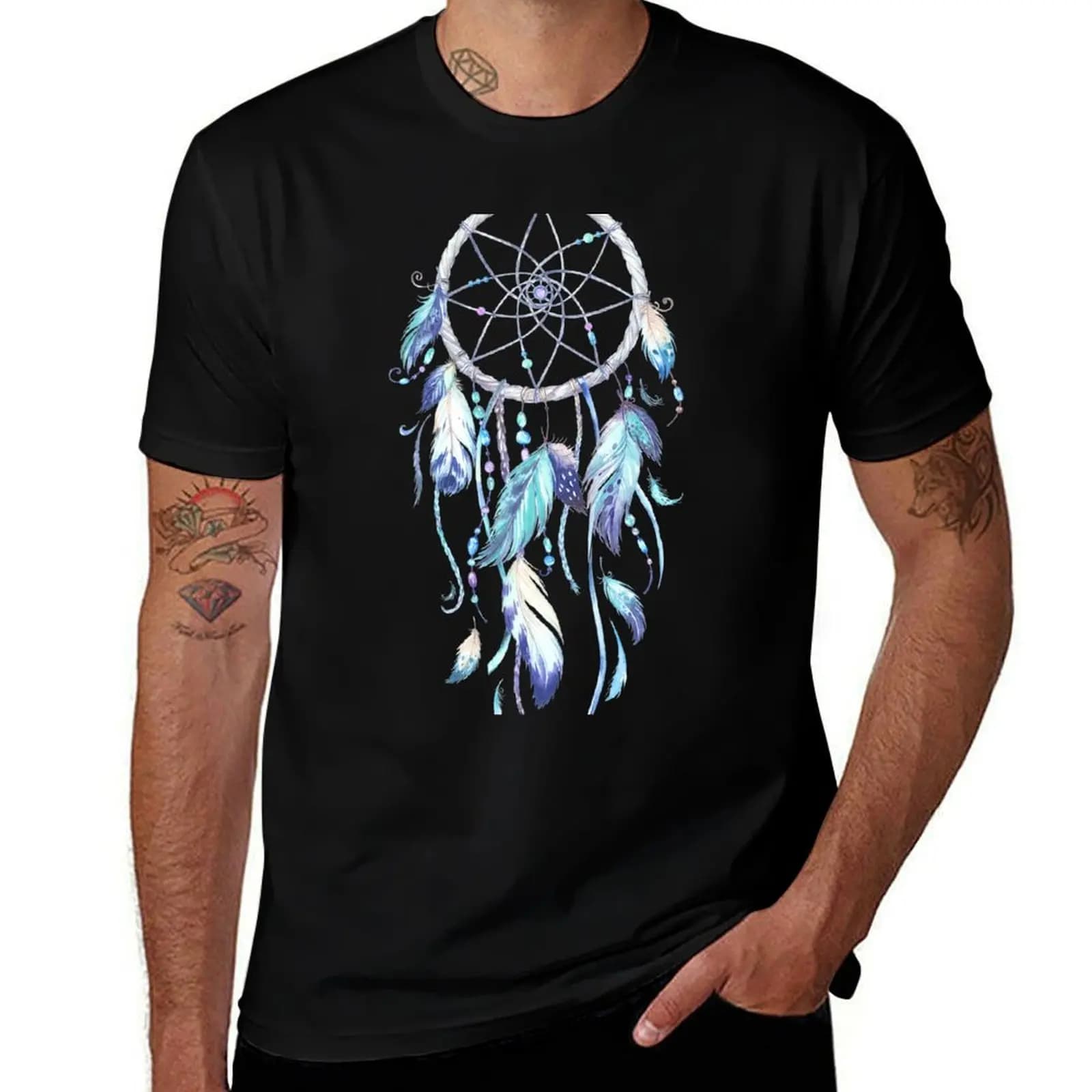 Dreamcatcher T-Shirt Basic Short Sleeve Cotton Blend T-Shirt