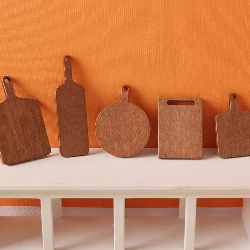 5 pezzi fai da te articoli in miniatura 1:12 BJD bambola casa delle bambole tagliere mini cose tagliere per la cucina modello casa accessori