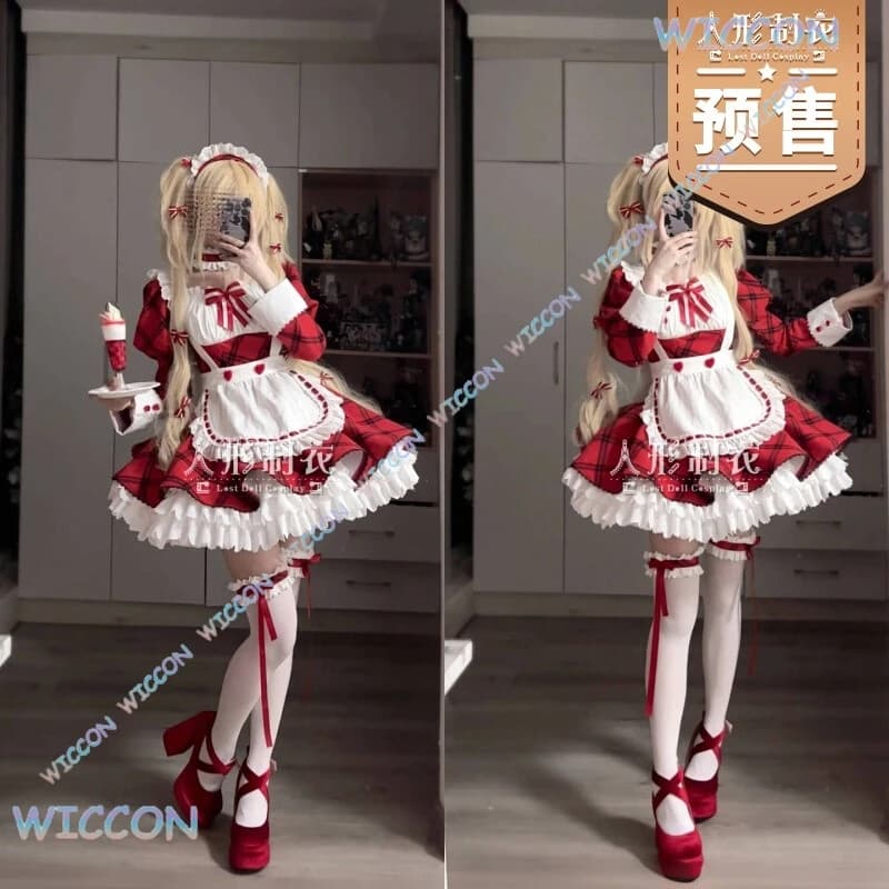Anime Lolita Dolce Gotico Shu Go Chara Tsukiyomi Utau Cameriera Cafe Vestito Cosplay Costume di Moda Kawaii Halloween Natale Cos