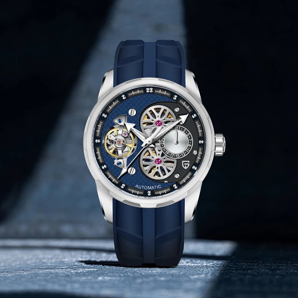 2025 Nuovo PAGANI DESIGN Orologi meccanici da uomo vuoti Tourbillon Orologio automatico da uomo AR Zaffiro Orologio luminoso impermeabile