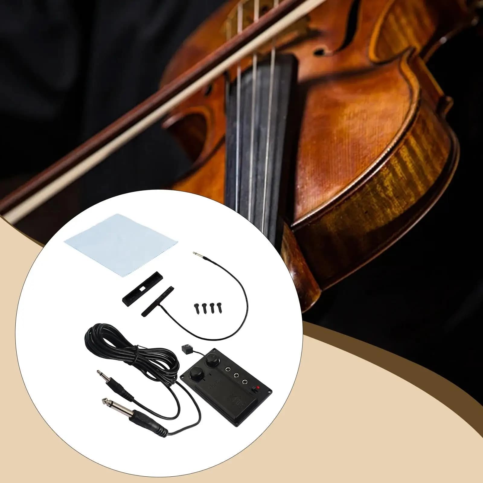 Pickup per Violino -300 Facile da Installare, Microfono Portatile, Accessori per Strumenti Musicali per Chitarre, Ukulele, Violini