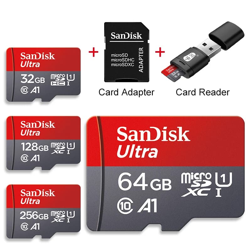 Scheda di memoria 512GB 256GB 128GB 64GB 32GB 100 MB/S Micro sd Card UHS-1 flashCard Memory lettore di schede SD + Microsd, adattatore SD