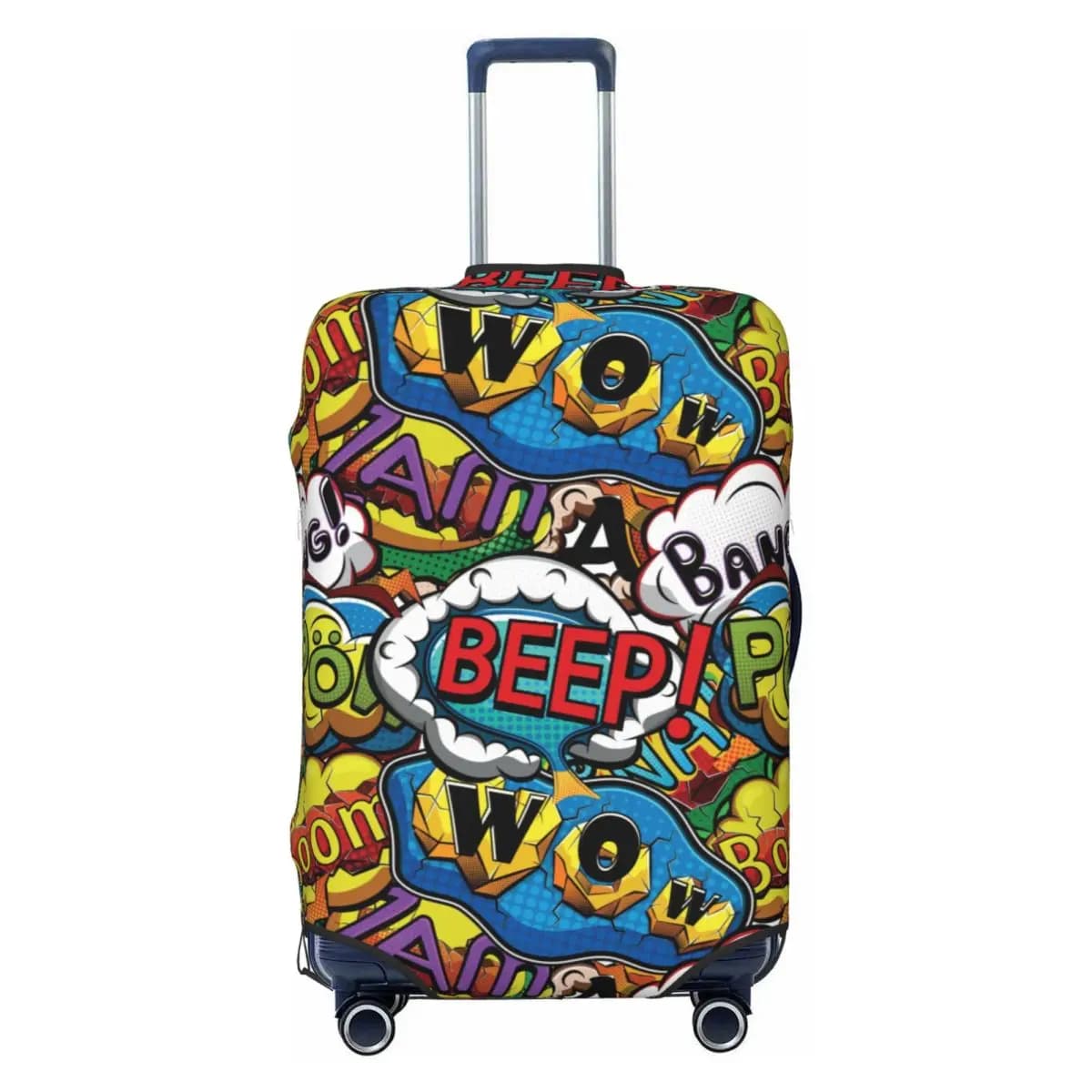 Divertenti fumetti multicolori Discorso Bubbles Custodia protettiva per bagagli Coperture elastiche per valigie da viaggio