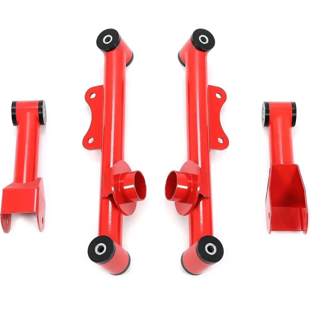 Kit Braccio di Controllo Sospensione Posteriore per Ford Mustang 1979-2004 e Mercury Cougar 1979-1986 - Acciaio Verniciato a Polvere Rosso