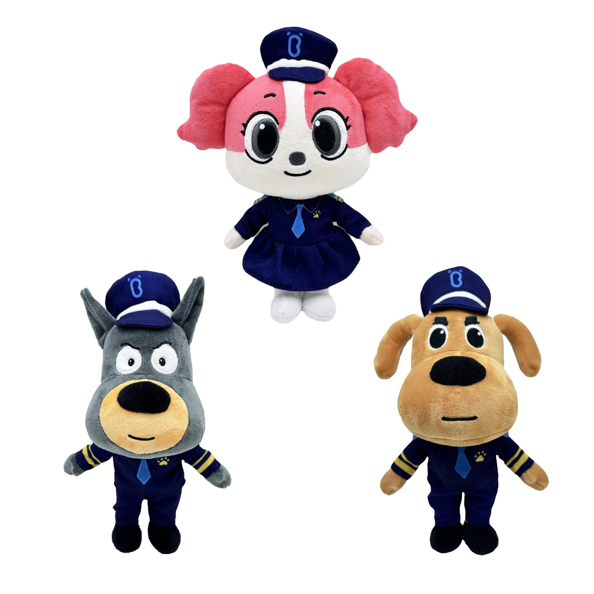 25cm Sheriff Labrador plush cute soft stuffed sofa cushion dolls for baby birthday Christmas gift