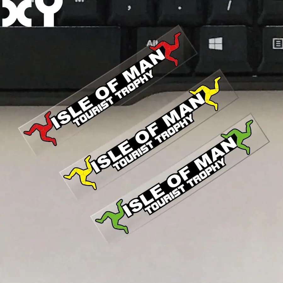 TT Isle of Man Waterproof Stickers, Decals for Car Motorcycle Helmet Bike