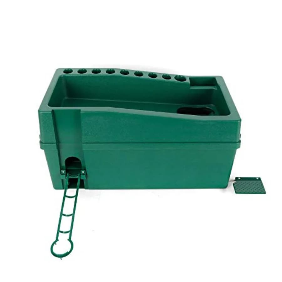 Distributore automatico di palline da golf per allenamento all'aperto, plastica ABS resistente, nero e argento, funzionamento meccanico senza elettricità