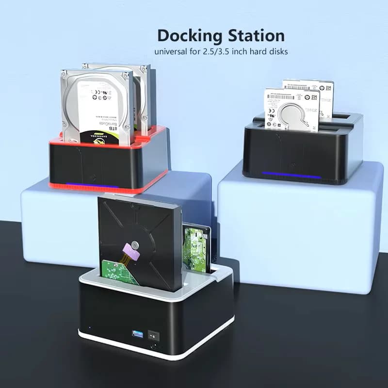 Nuova Docking Station per Hard Disk USB 3.0 a SATA, per HDD da 2.5/3.5 Pollici, Enclosure per HDD e Dock per SSD